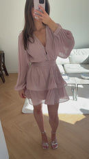 Kaya Dress Pink Glitter