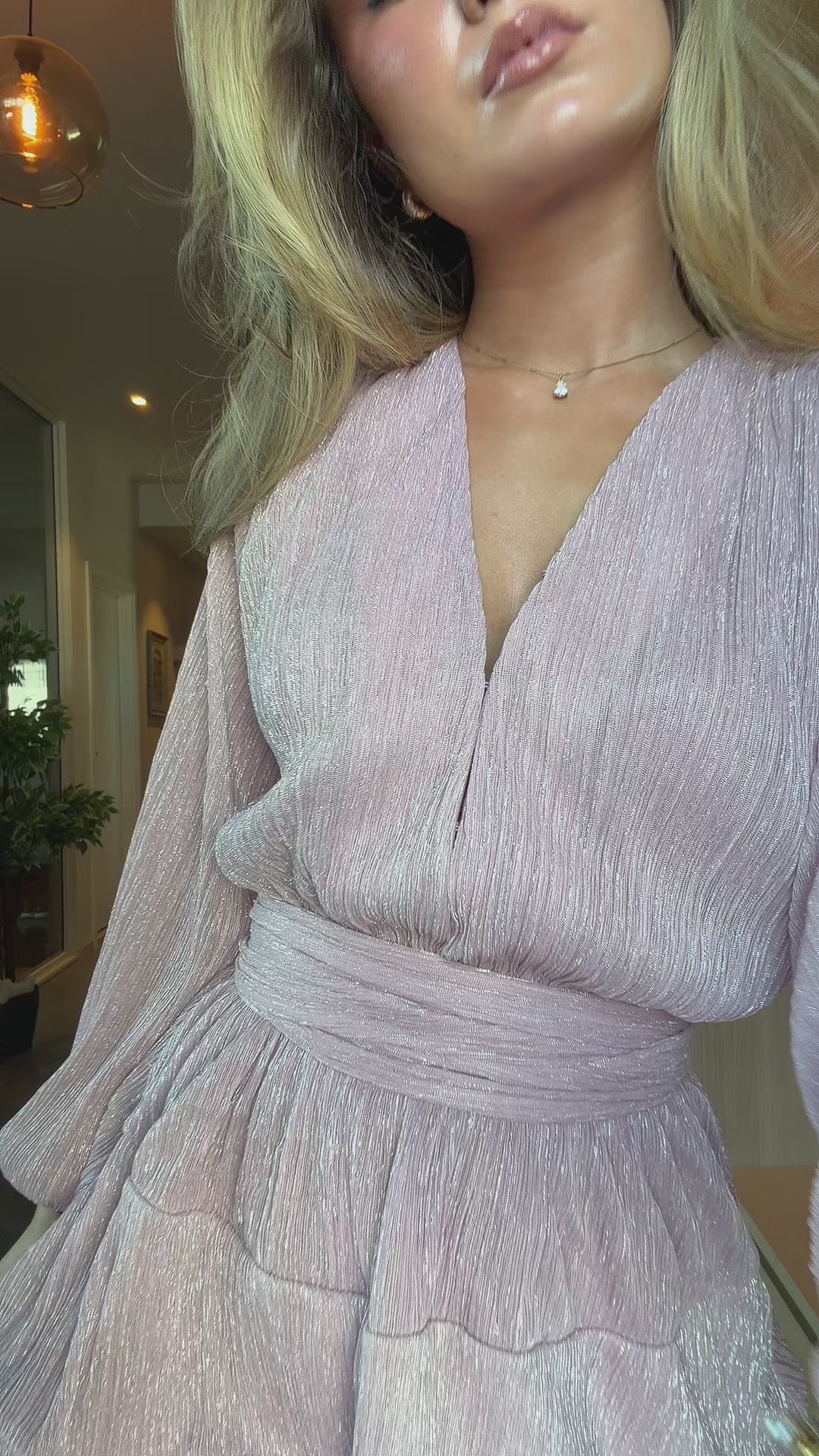 Kaya Dress Pink Glitter