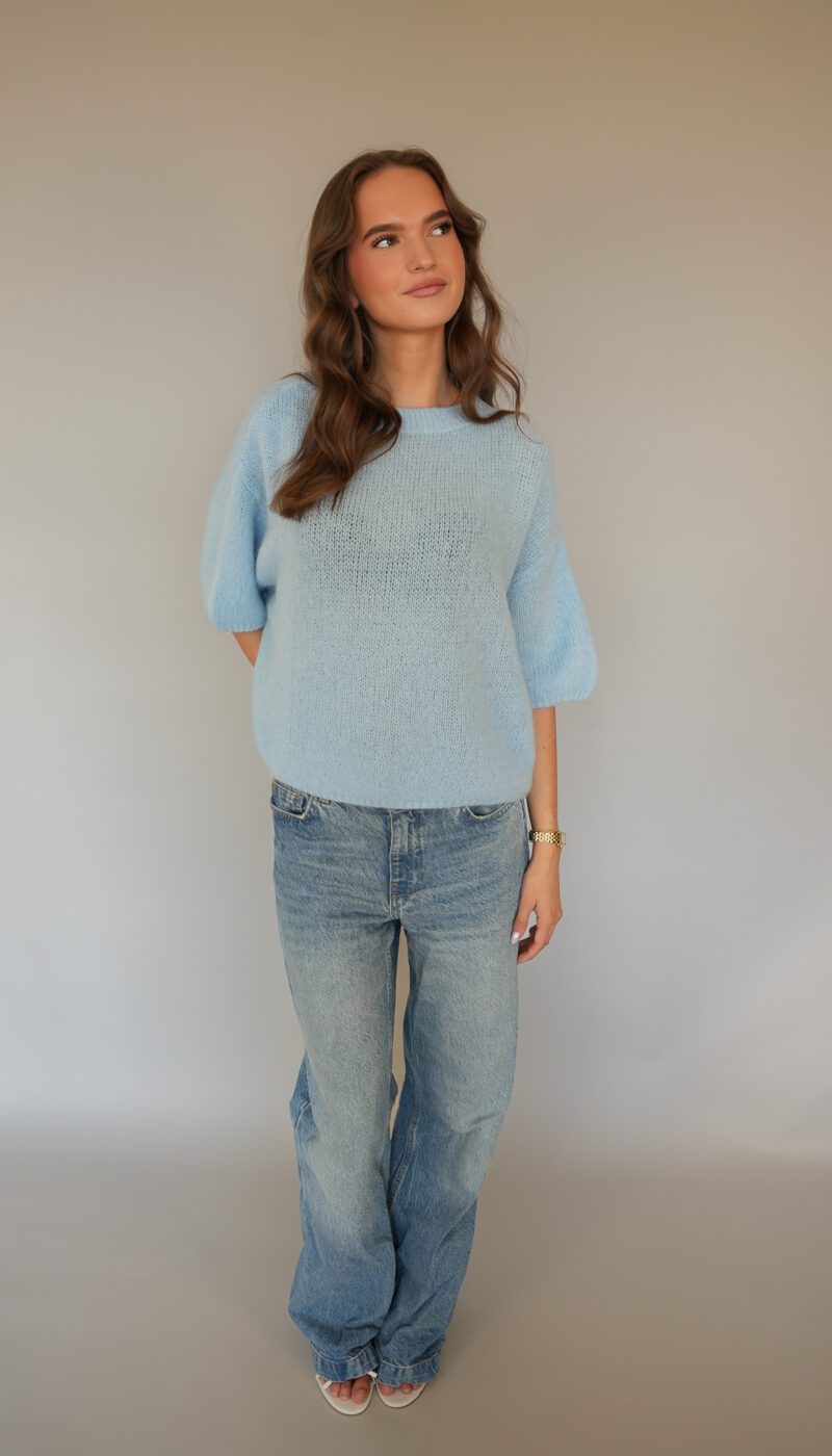 Wool T-shirt - Baby Blue