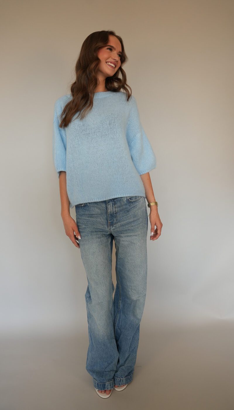 Wool T-shirt - Baby Blue