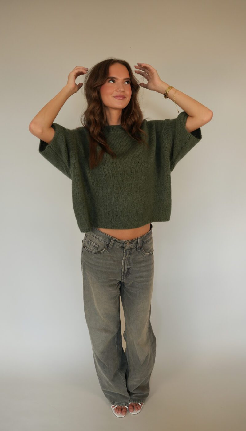 Wool T-shirt - Khaki