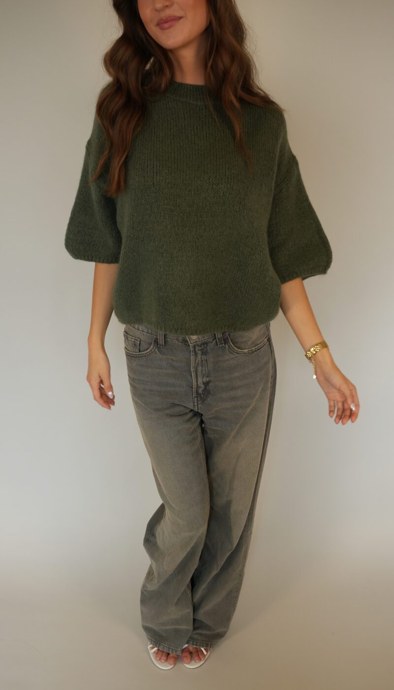 Wool T-shirt - Khaki