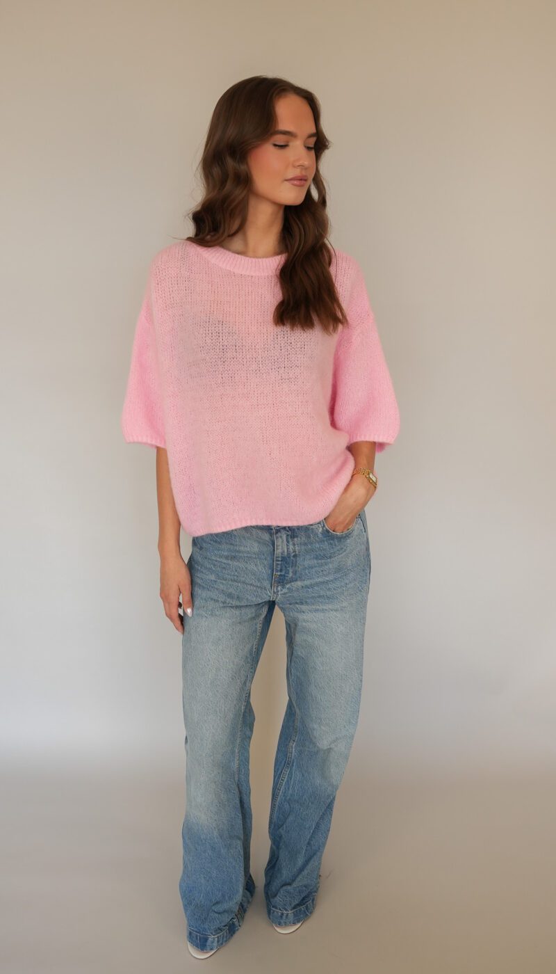 Wool T-shirt - Baby Pink