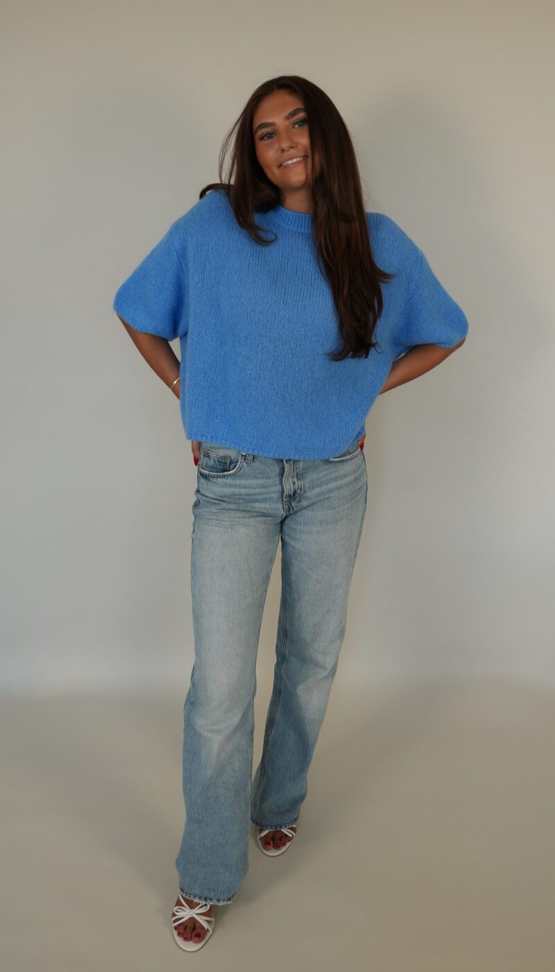 Wool T-shirt Blue