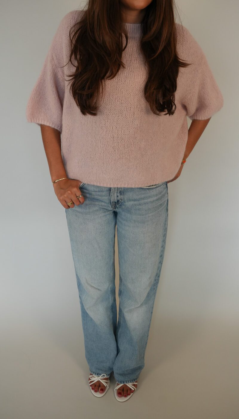 Wool T-shirt - Dusty Pink