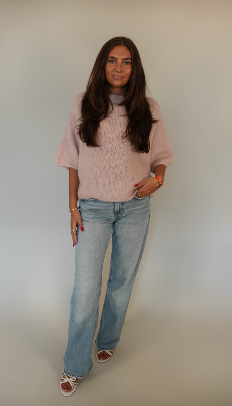 Wool T-shirt - Dusty Pink