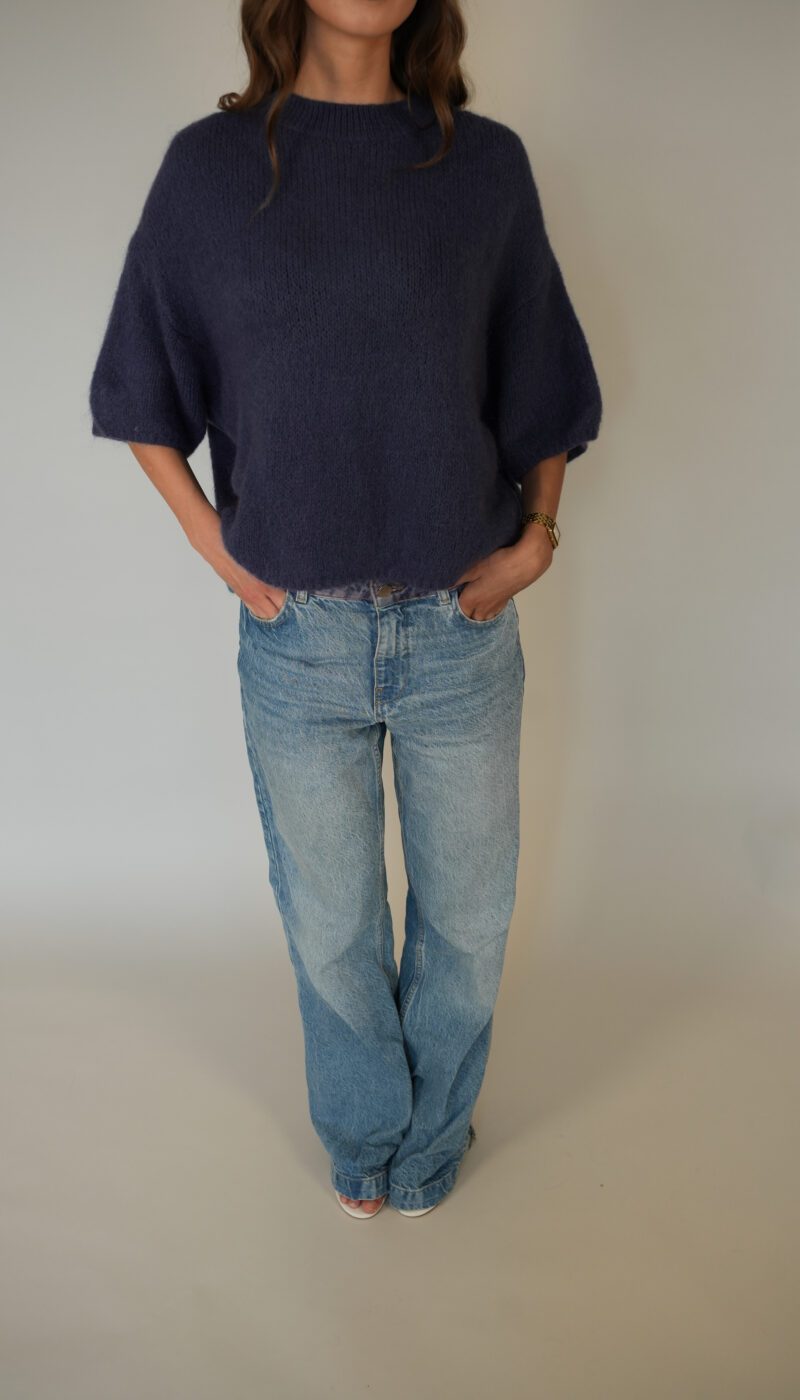 Wool T-shirt - Navy